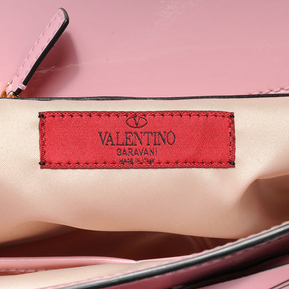 Valentino Garavani Patent Lacca Double Handle Bow Bag Pop Gardenia 6 of 8