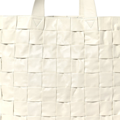 Bottega Veneta Calfskin Maxi Intrecciato Cassette Tote White 8 of 10