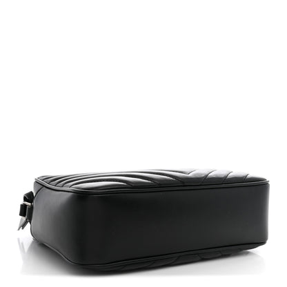 Saint Laurent Calfskin Matelasse Monogram Lou Camera Bag Black 3 of 12