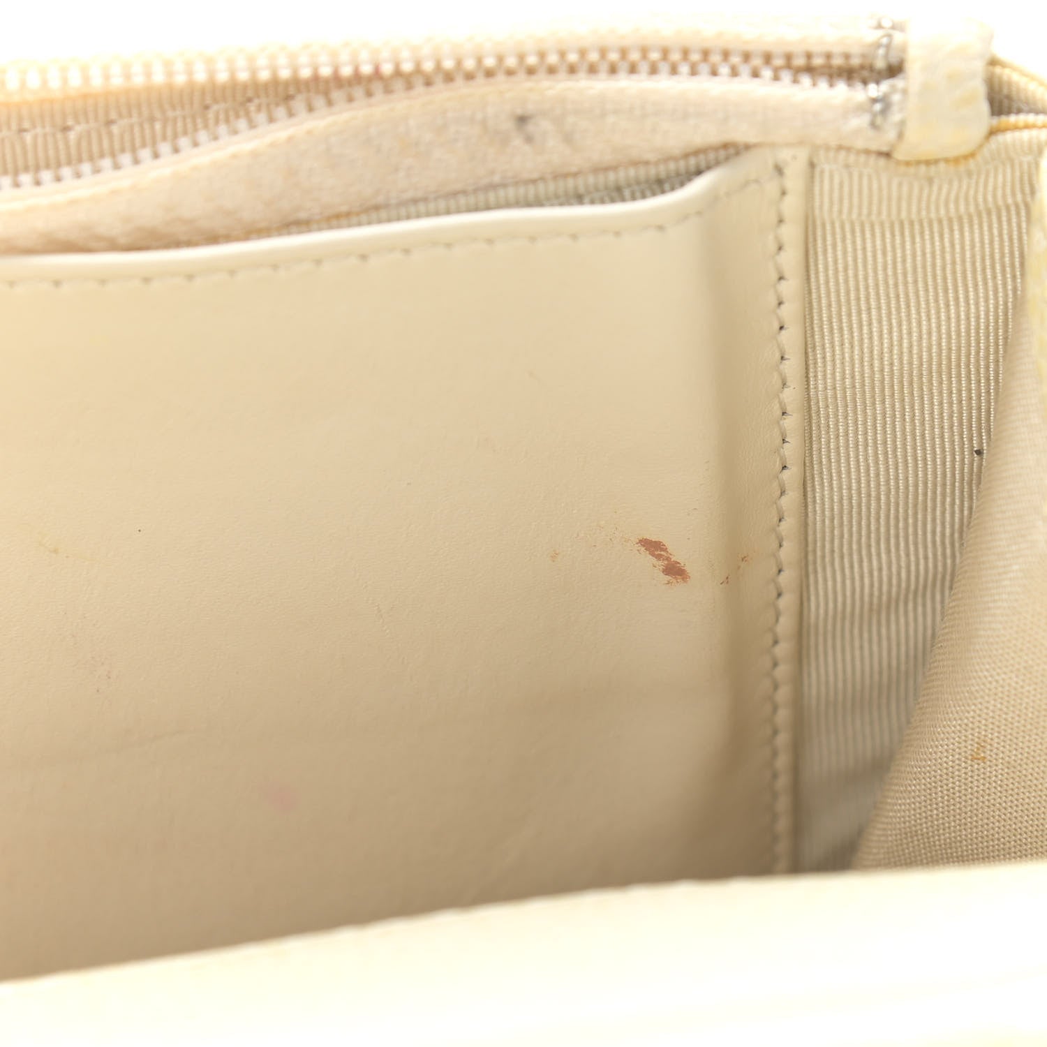Chanel Iridescent Caviar Quilted Wallet On Chain WOC Ivory 13 of 15