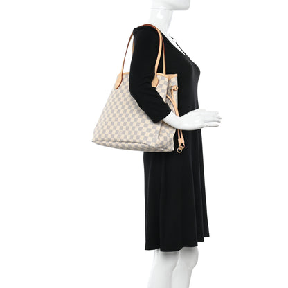 Louis Vuitton Damier Azur Neo Neverfull MM Rose Ballerine 2 of 11