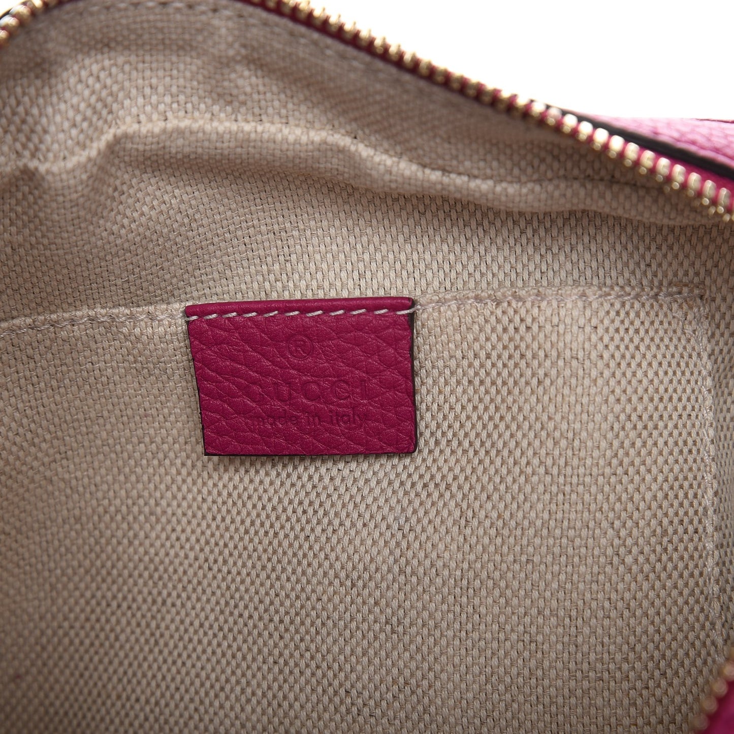 Pebbled Calfskin Small Soho Disco Bag Bright Bougainvillea