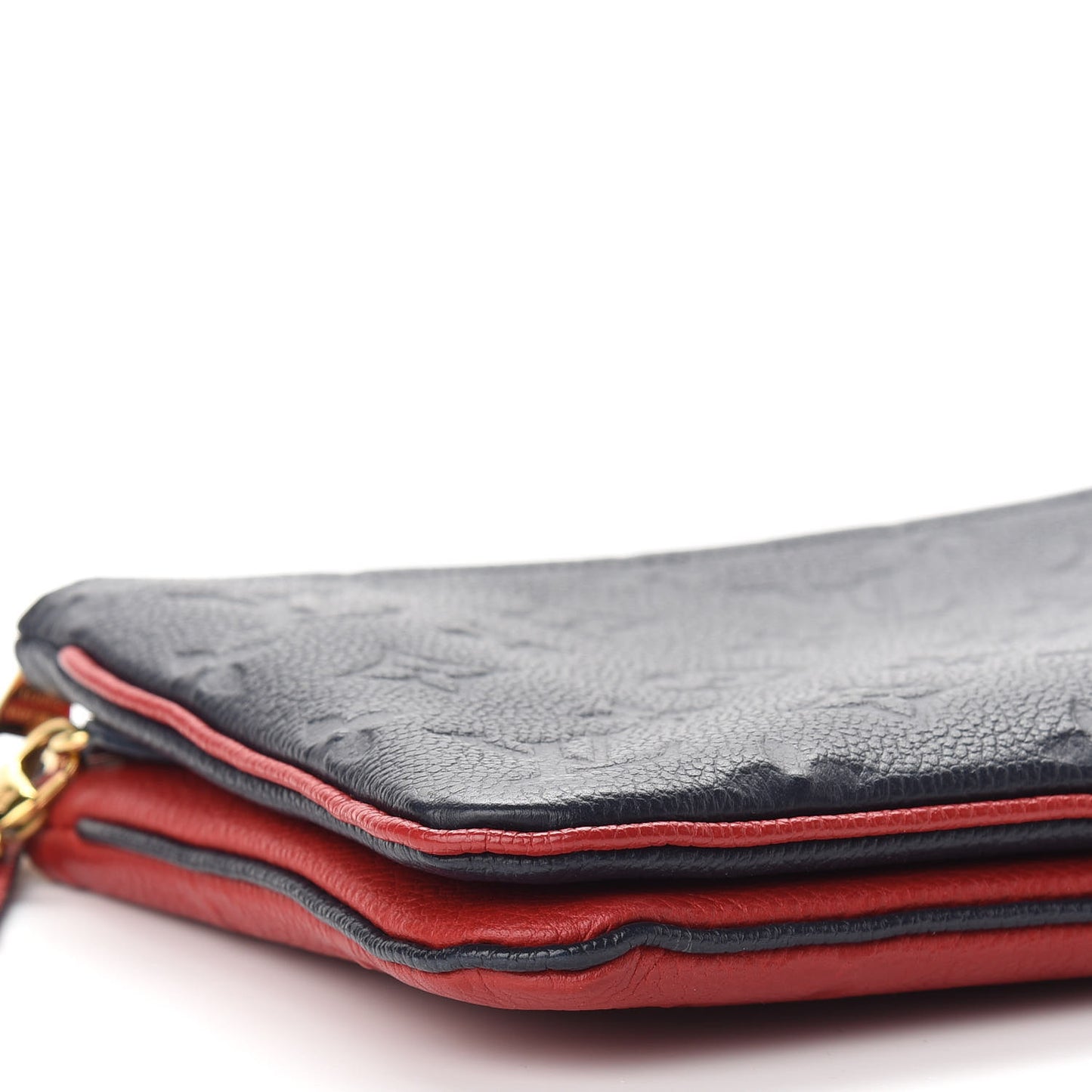Empreinte Double Zip Pochette Marine Rouge