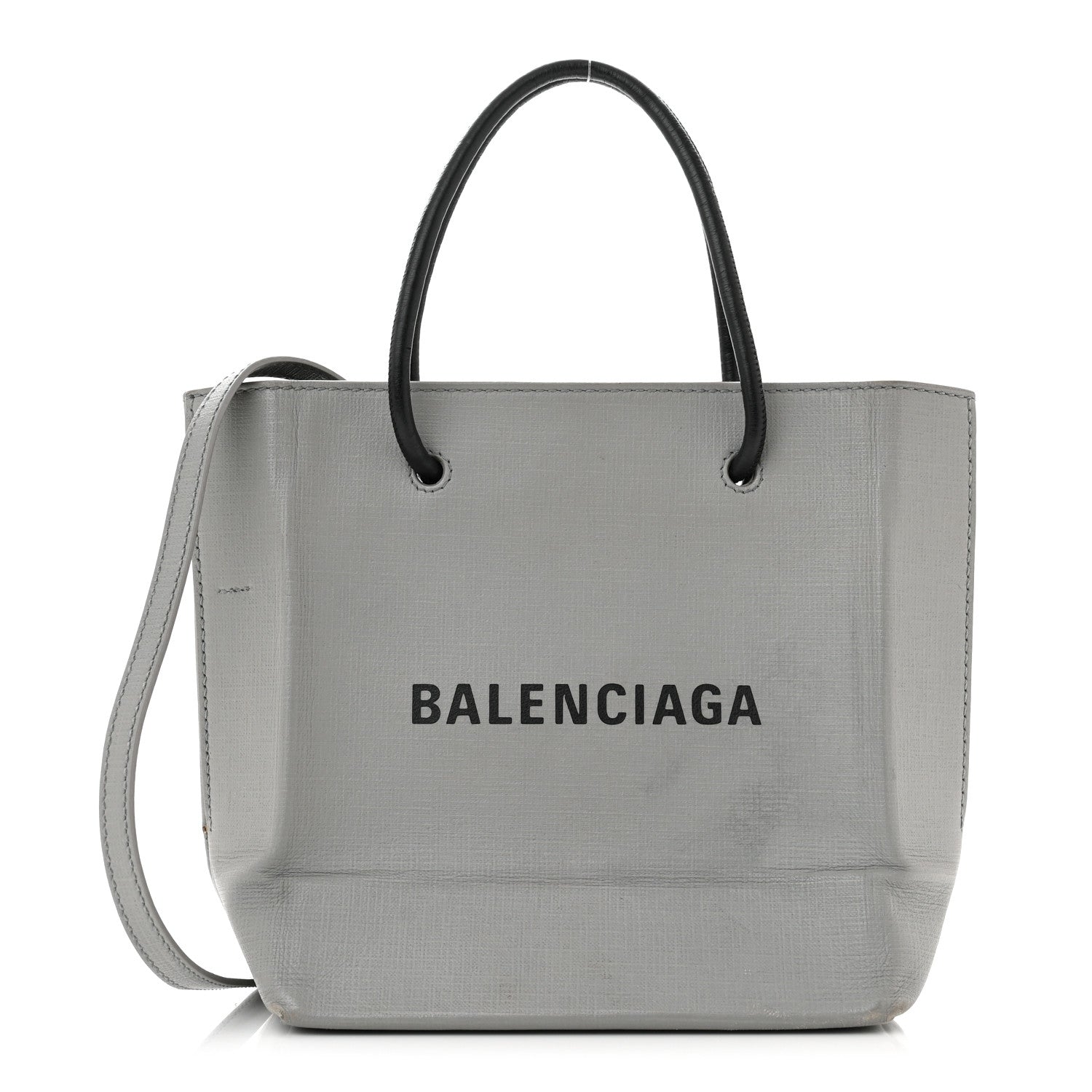 Balenciaga Calfskin Logo XXS Shopping Tote Gris Fossile 1 of 10
