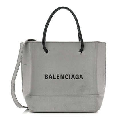 Balenciaga Calfskin Logo XXS Shopping Tote Gris Fossile 1 of 10