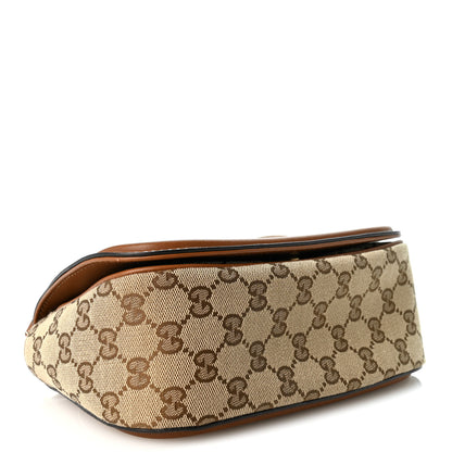Gucci GG Supreme Monogram Calfskin Blondie Small Shoulder Bag  Beige Brown 4 of 9