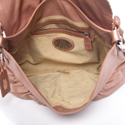 Fendi Lambskin Calfskin Romano Selleria Large Chef Shoulder Bag Pink 5 of 13