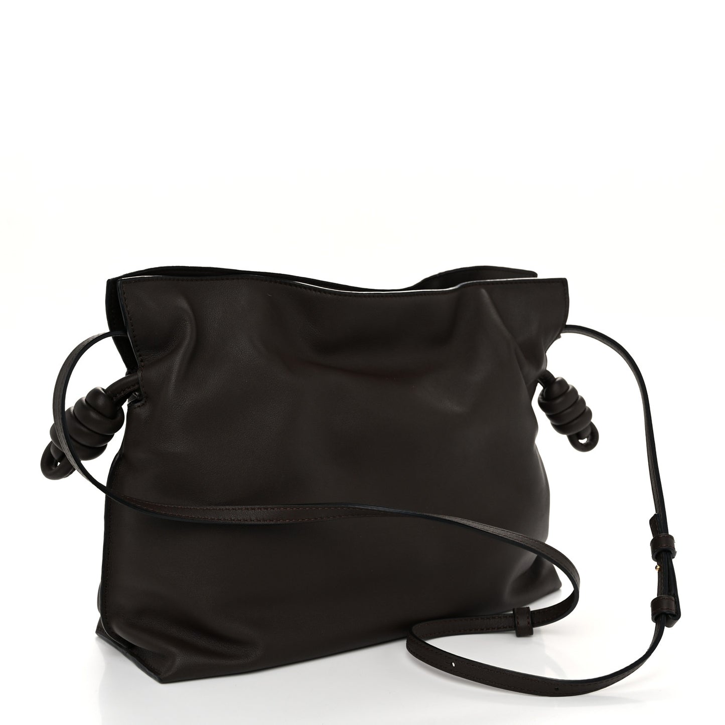 Nappa Medium Flamenco Knot Bag Chocolate