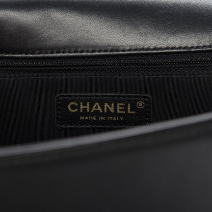 Chanel Lambskin Quilted Large Boy Flap Black 9 of 10