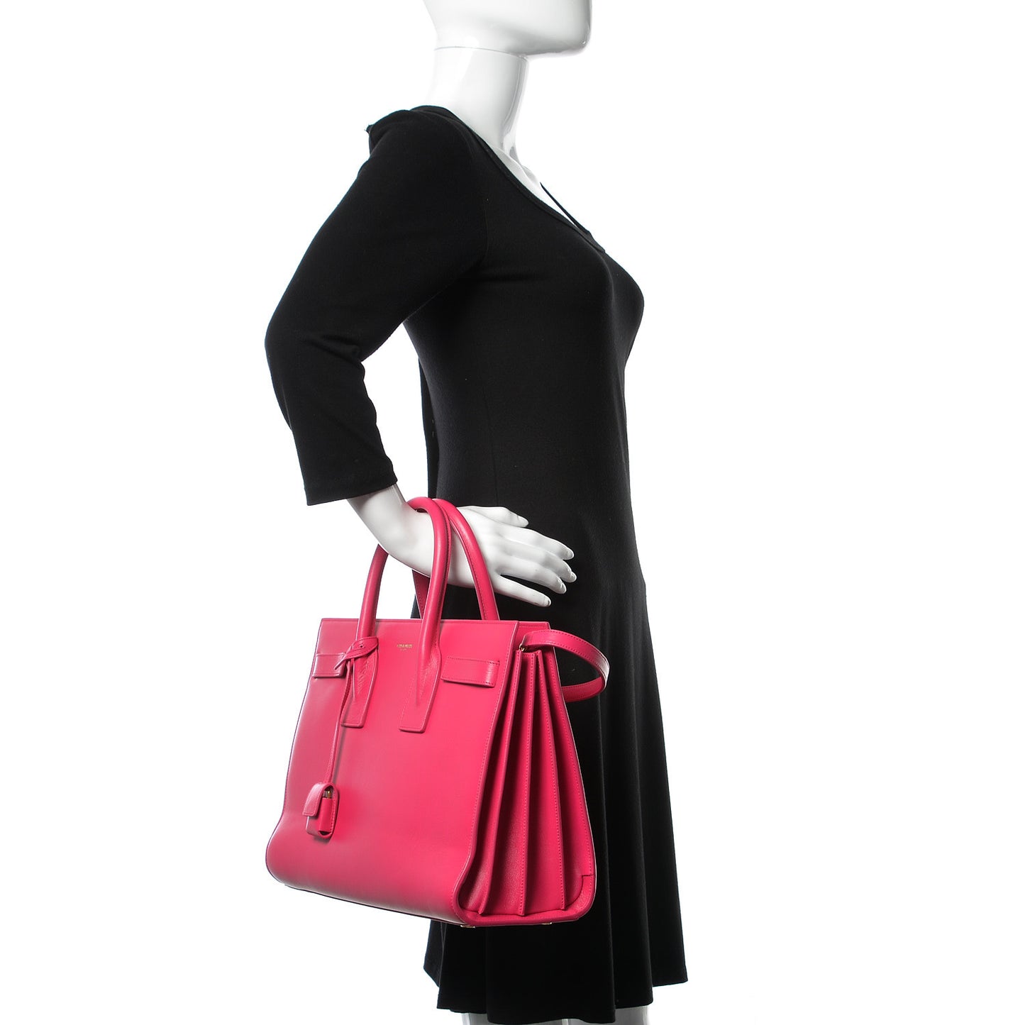 Calfskin Small Sac De Jour Lipstick Fuchsia