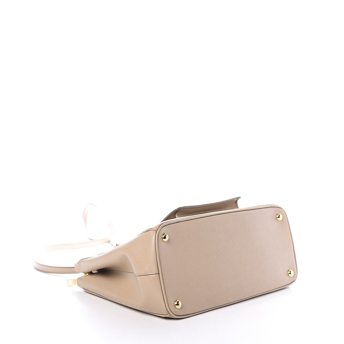 Saffiano Lux Galleria Front Pocket Tote Cammeo Caramel