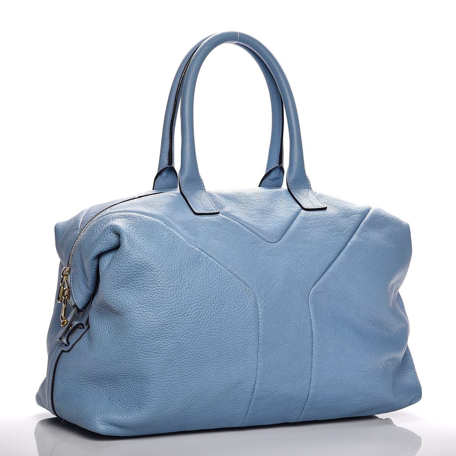 Saint Laurent Calfskin Medium Easy Sac Blue 3 of 10
