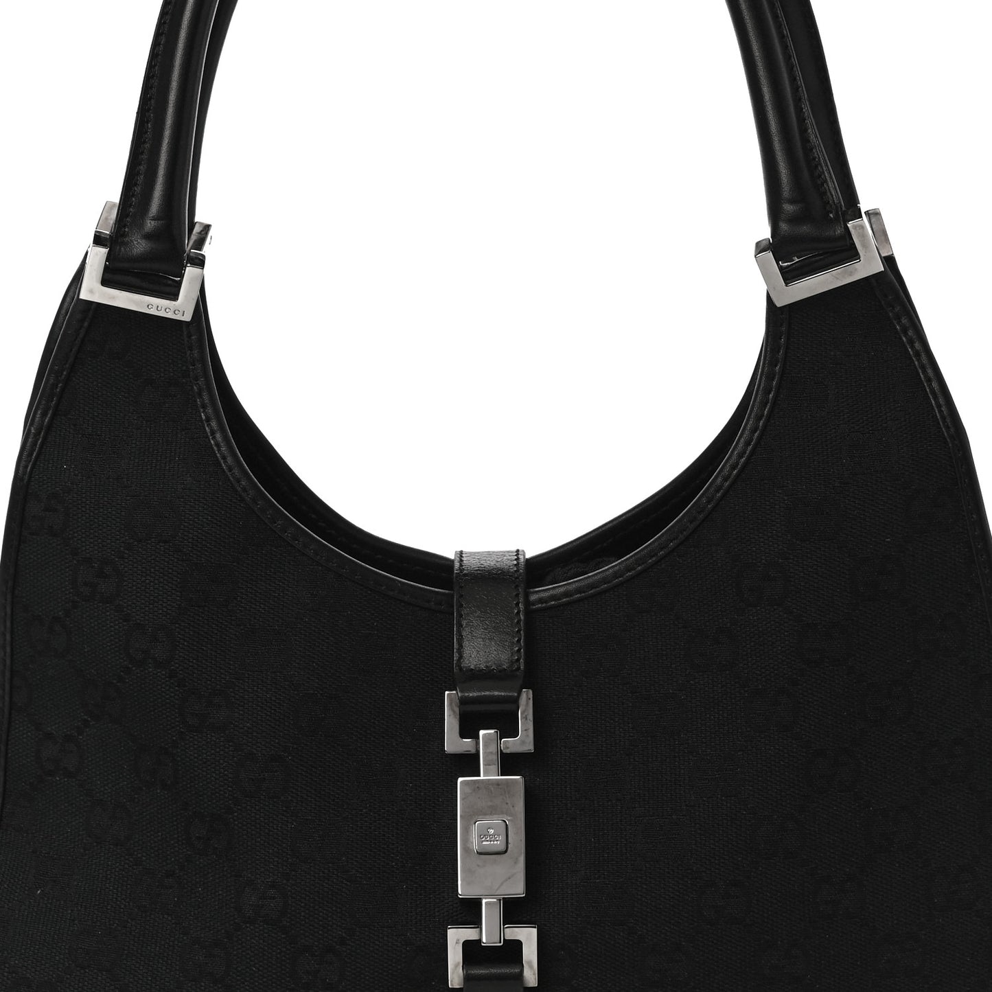 Monogram Bardot Shoulder Bag Black
