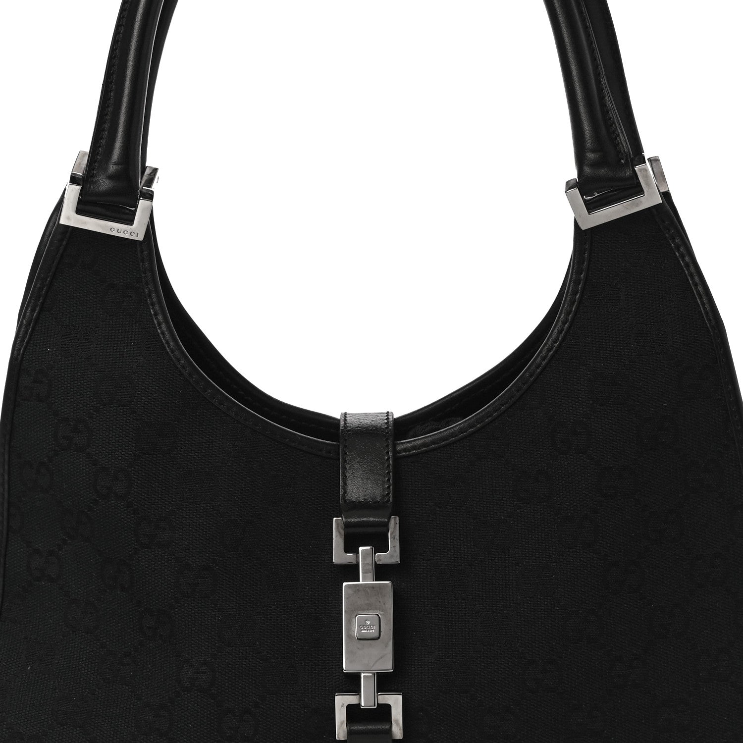 Gucci Monogram Bardot Shoulder Bag Black 7 of 11