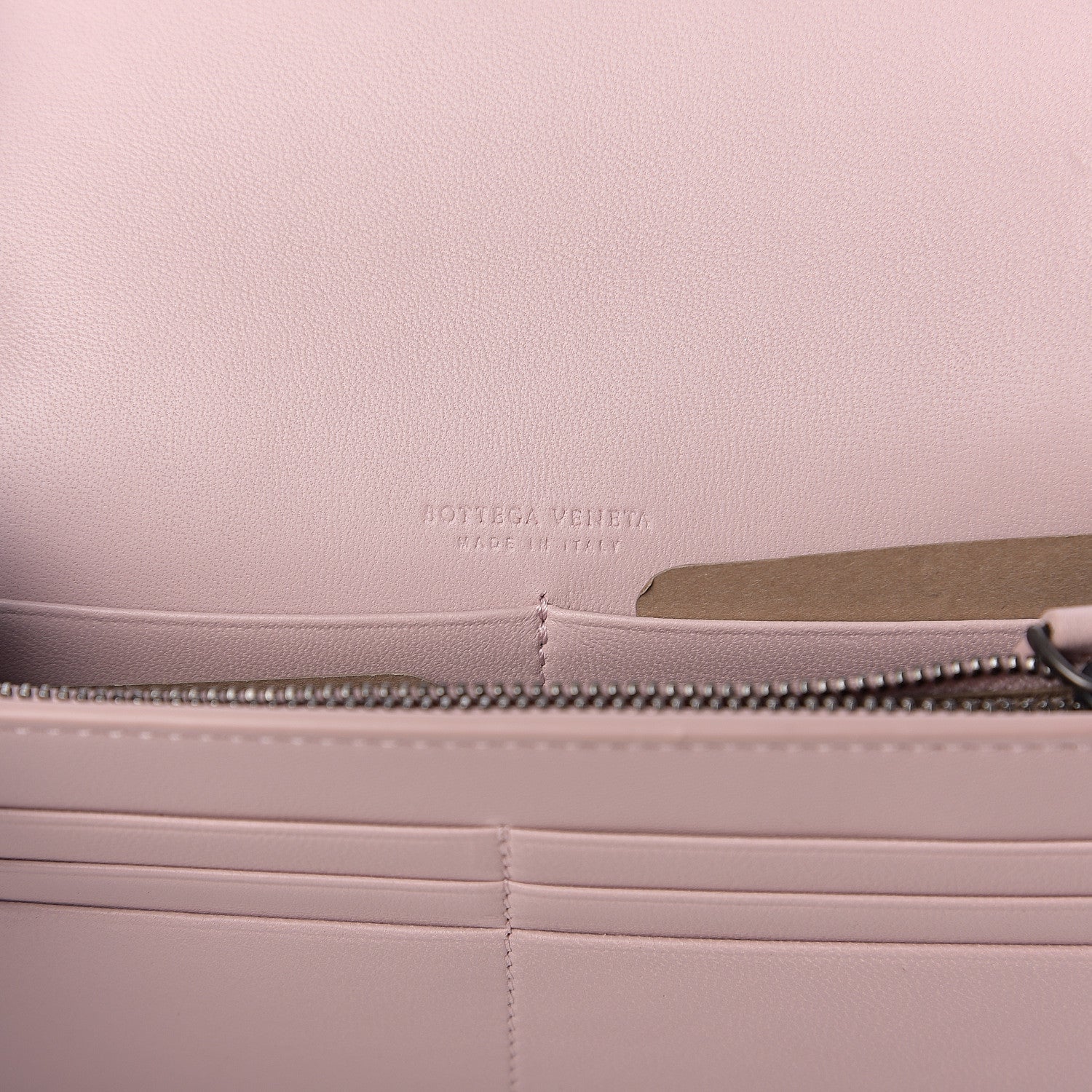 Bottega Veneta Nappa Intrecciato Checker Chain Wallet Deco Rose Quartz 5 of 8