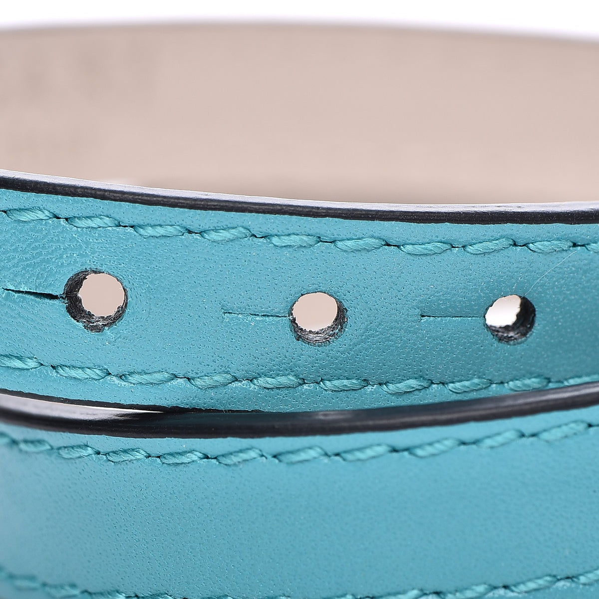 Calfskin Serpenti Forever Muli-coiled Bracelet S Aquarelle Turquoise