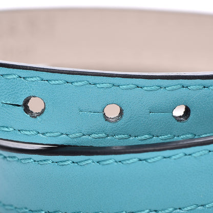 Bulgari Calfskin Serpenti Forever Muli-coiled Bracelet S Aquarelle Turquoise 7 of 8