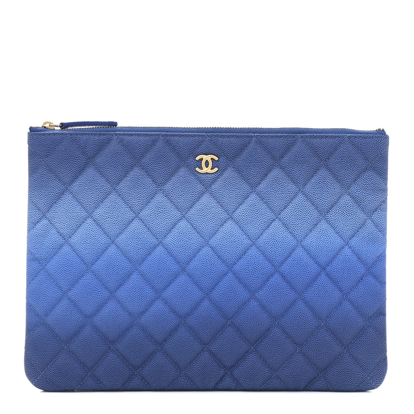 Caviar Ombre Medium Cosmetic Case Blue