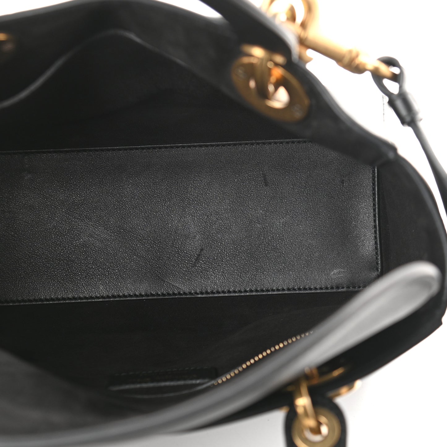 Calfskin Hand Painted Swords Medium Lady Dior Black