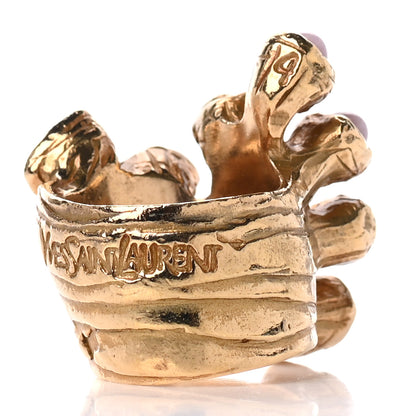 Saint Laurent Arty Dots Ring Gold 5 3 of 4