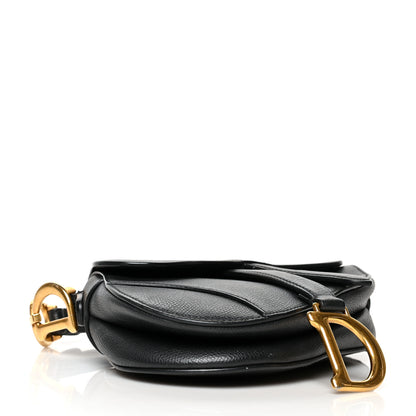 Christian Dior Grained Calfskin Mini Saddle Bag Black 3 of 11