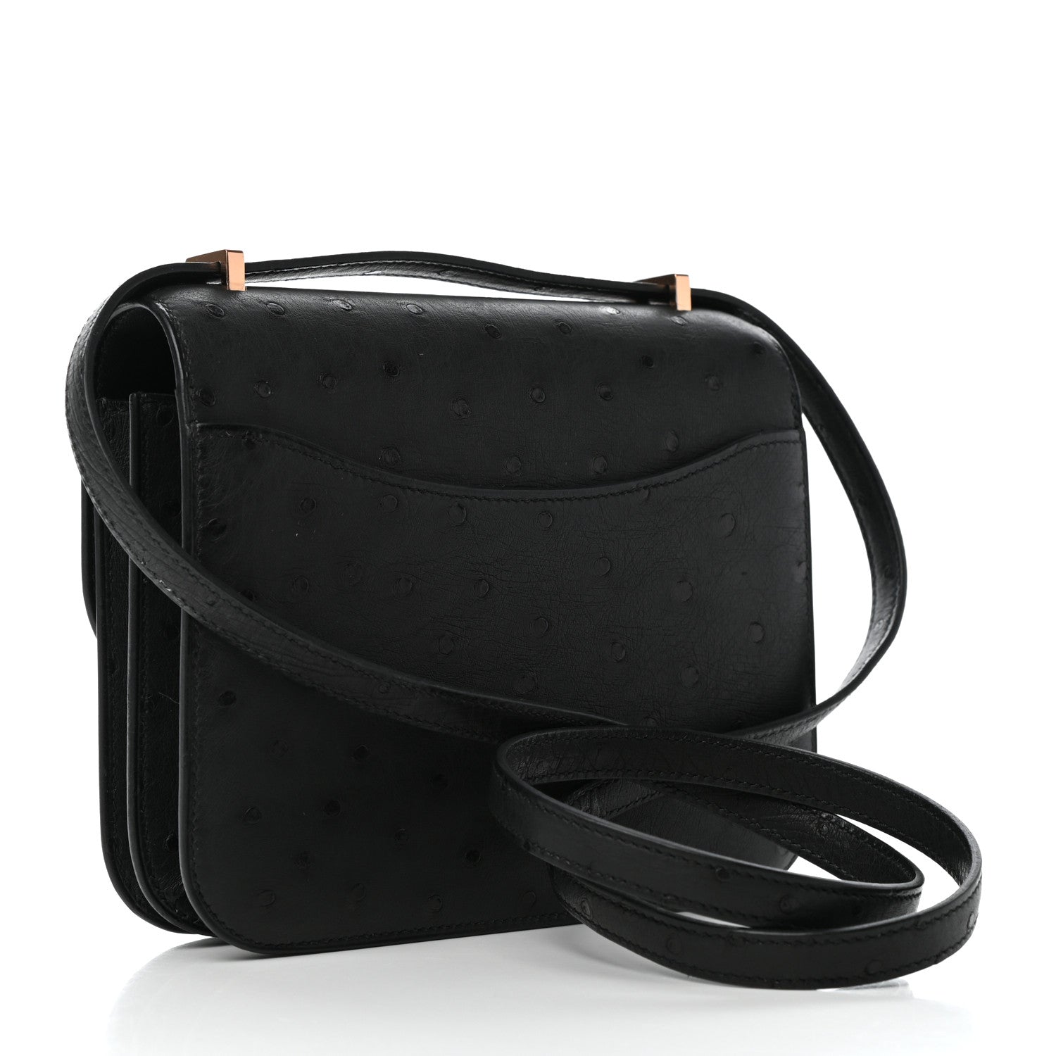 Hermes Ostrich Constance 18 Black 3 of 10