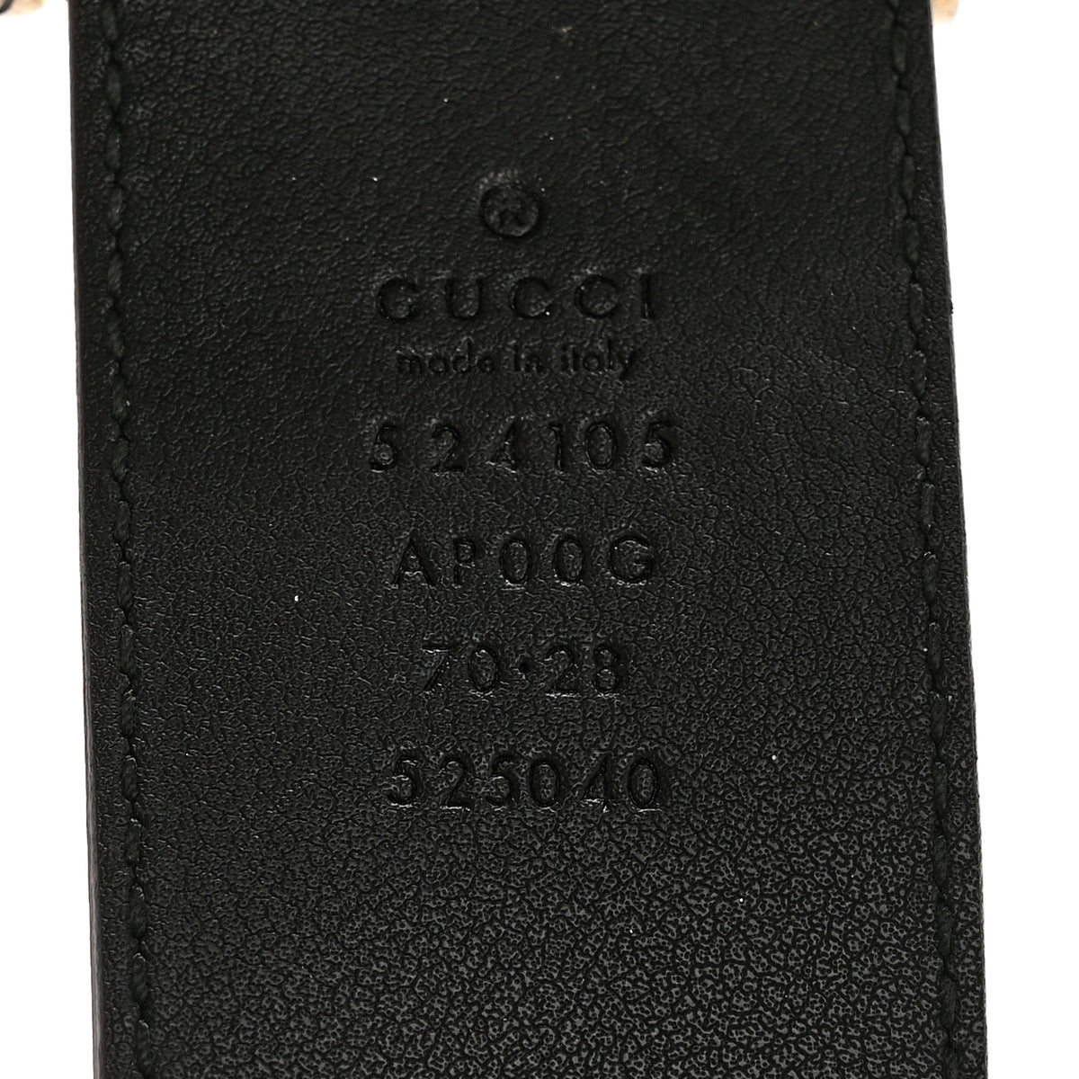 Gucci Moon Calfskin Torchon Double G 70 28 Belt Black  display picture 2