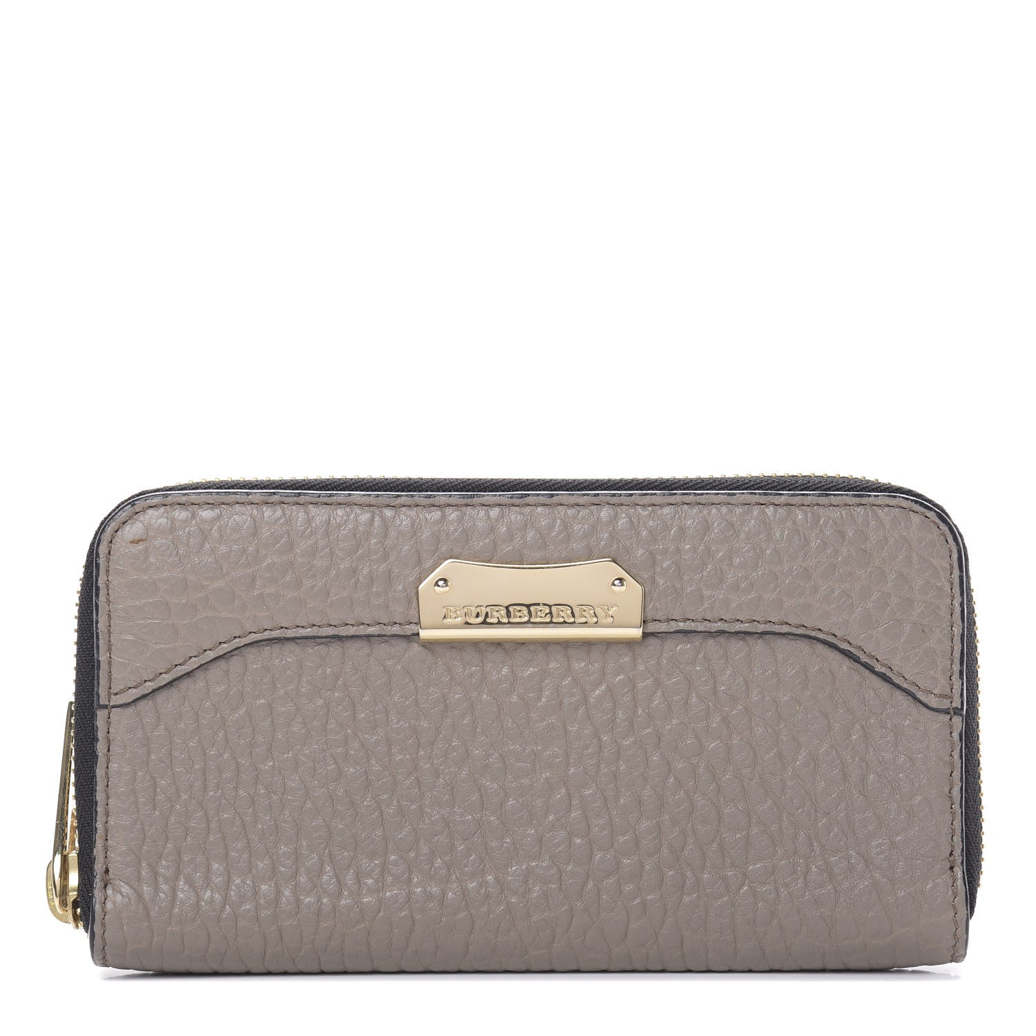 Burberry Heritage Grain Zip Around Wallet Pale Taupe 1 of 8