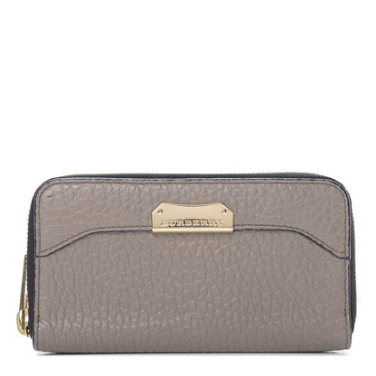 Burberry Heritage Grain Zip Around Wallet Pale Taupe 1 of 8