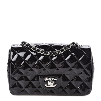 Chanel Patent Calfskin Quilted Mini Rectangular Flap Black 1 of 11