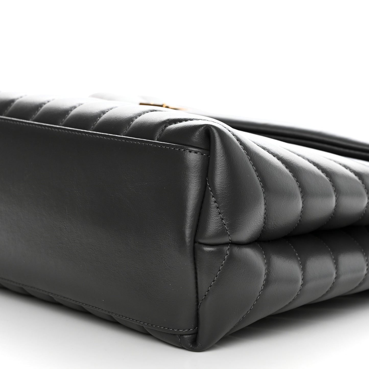 Calfskin Y Quilted Monogram Medium Loulou Chain Satchel Storm