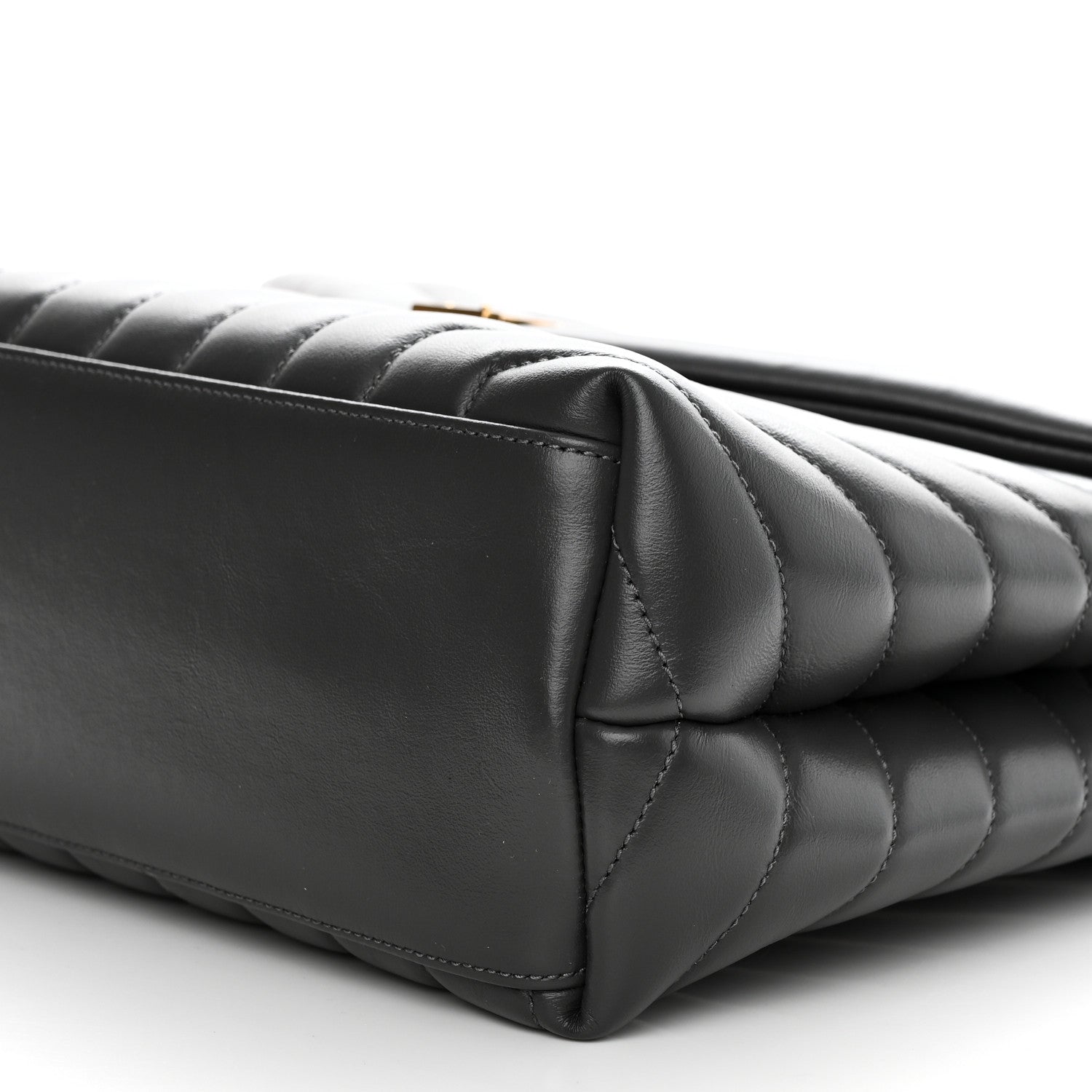 Saint Laurent Calfskin Y Quilted Monogram Medium Loulou Chain Satchel Storm 10 of 11