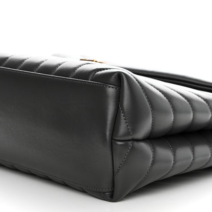 Saint Laurent Calfskin Y Quilted Monogram Medium Loulou Chain Satchel Storm 10 of 11