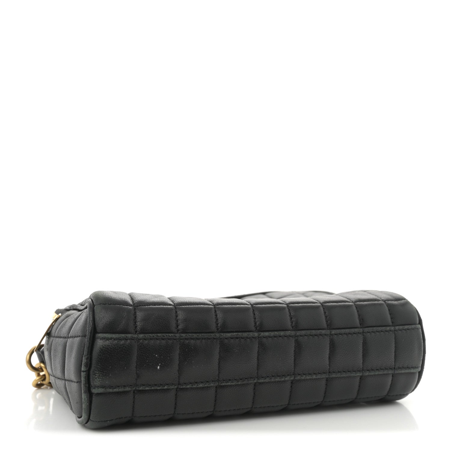 Saint Laurent Lambskin Carre Quilted Cassandre Mini Camera Bag Black 4 of 14