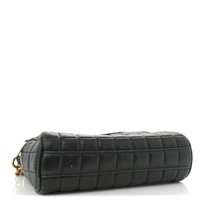 Saint Laurent Lambskin Carre Quilted Cassandre Mini Camera Bag Black 4 of 14