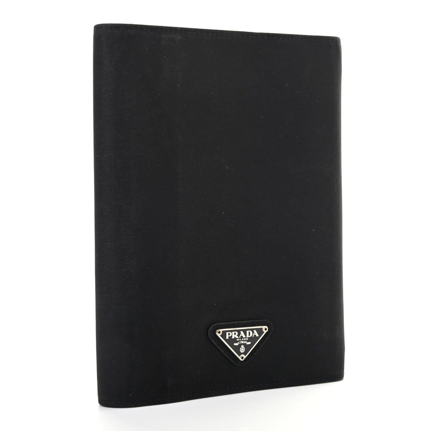 Nylon Calfskin Agenda Holder Black