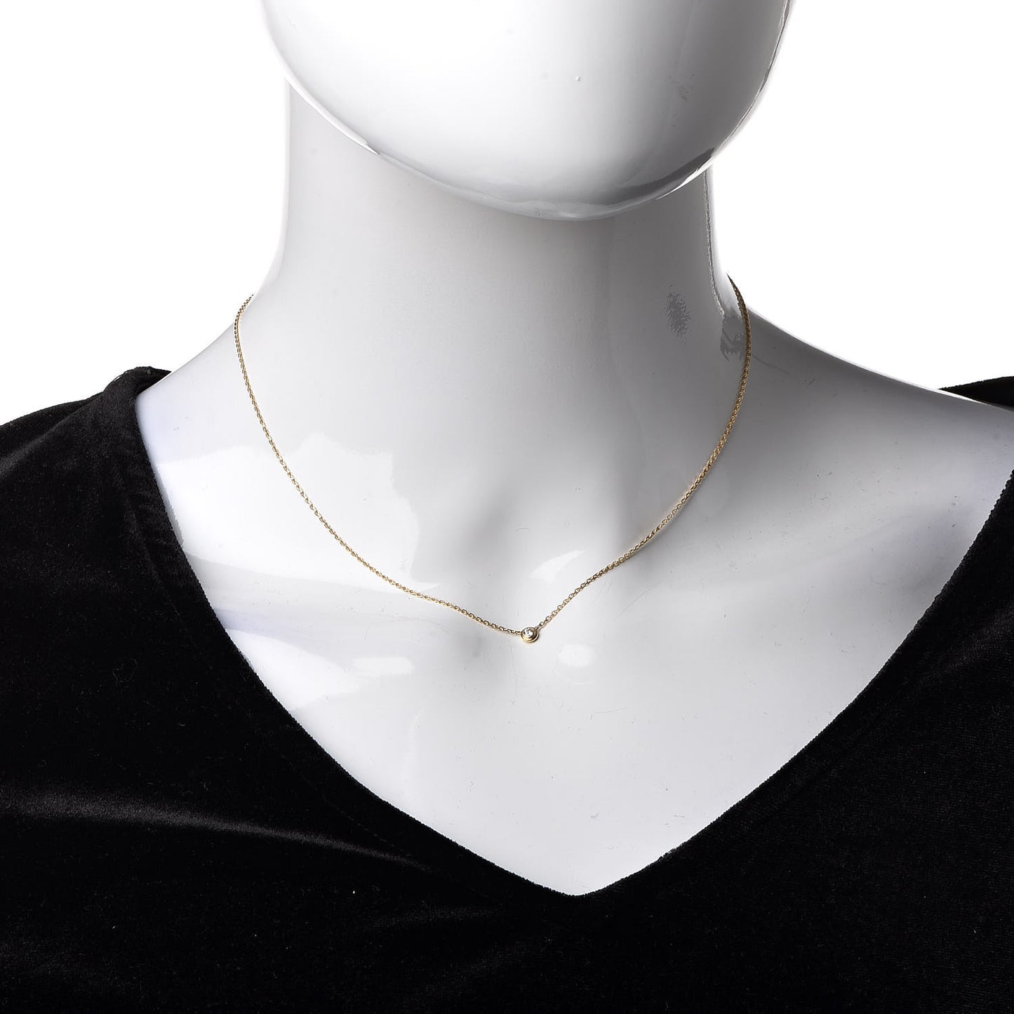 18K Yellow Gold Diamond XS D'Amour Pendant Necklace