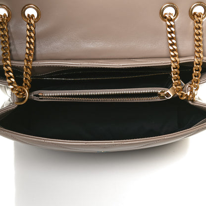 Saint Laurent Calfskin Y Quilted Monogram Medium Loulou Chain Satchel Taupe 5 of 11
