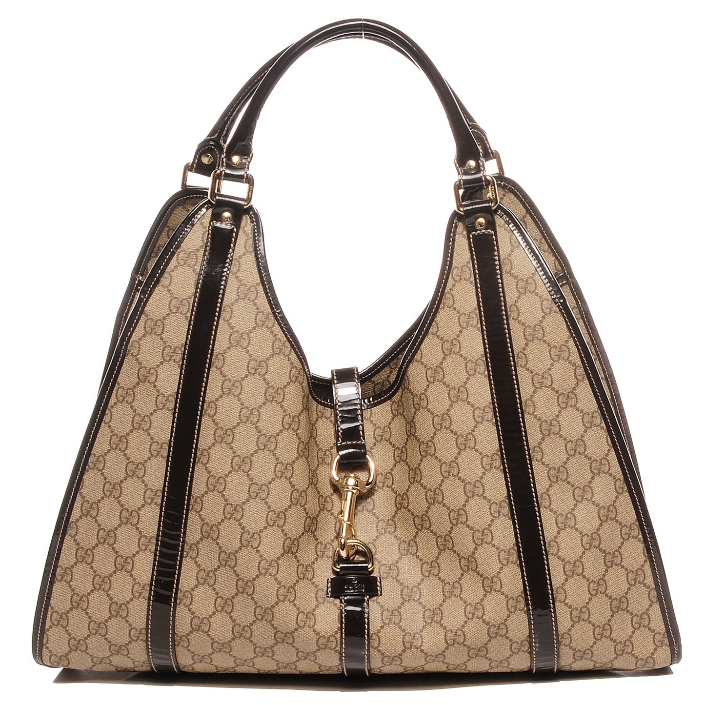GG Plus Monogram Large Joy Shoulder Bag Dark Brown