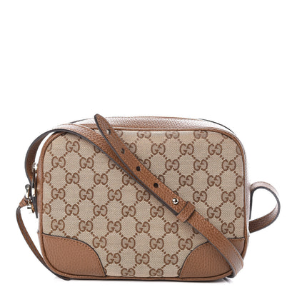 Gucci Monogram Mini Bree Messenger Bag Beige Tabacco 1 of 9