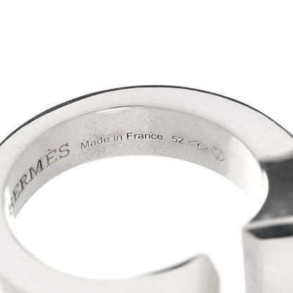 Hermes Sterling Silver Large Clou de Forge Ring 52 6 5 of 6
