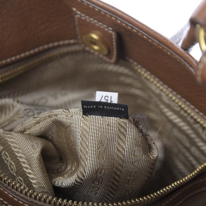 Prada Jacquard Vitello Daino Logo Shoulder Bag Denim 9 of 9