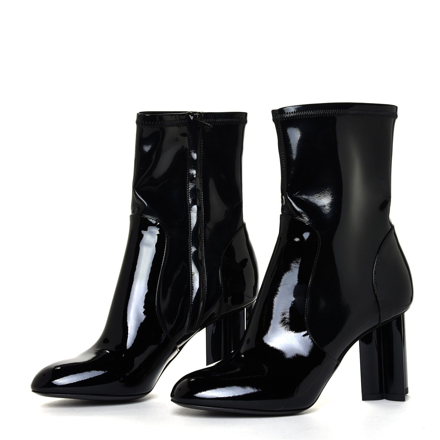 Louis Vuitton Patent Uniformes Silhouette Ankle Boots 35.5 Black 3 of 12