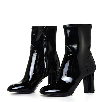 Louis Vuitton Patent Uniformes Silhouette Ankle Boots 35.5 Black 3 of 12