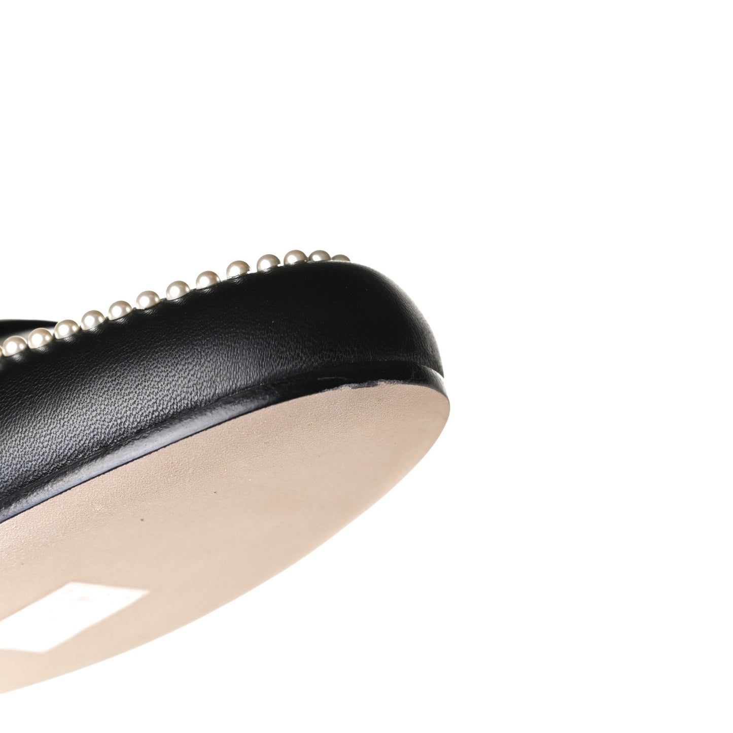 Lambskin Pearl CC Mules 36 Black