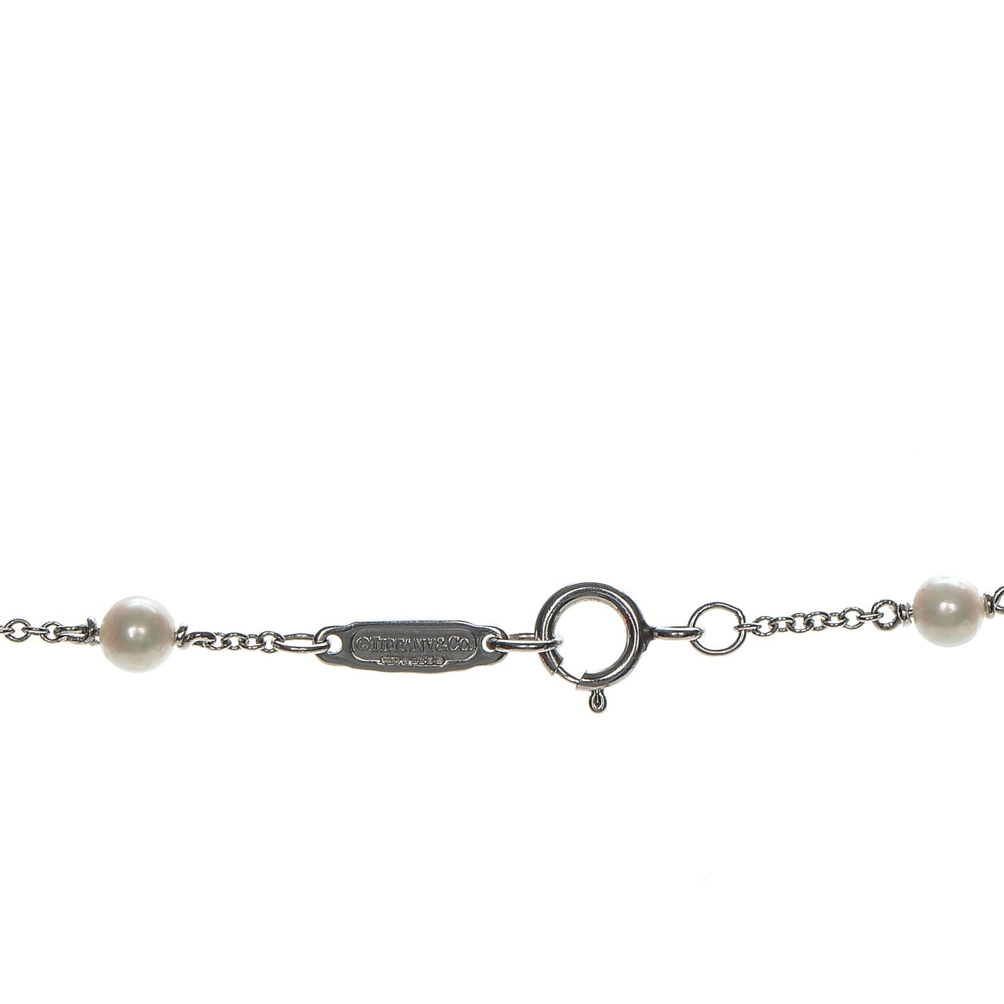 Platinum Pearl Diamond Victoria Drop Necklace