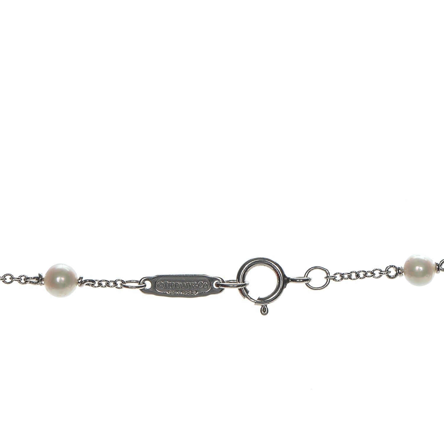 Tiffany Platinum Pearl Diamond Victoria Drop Necklace 5 of 6
