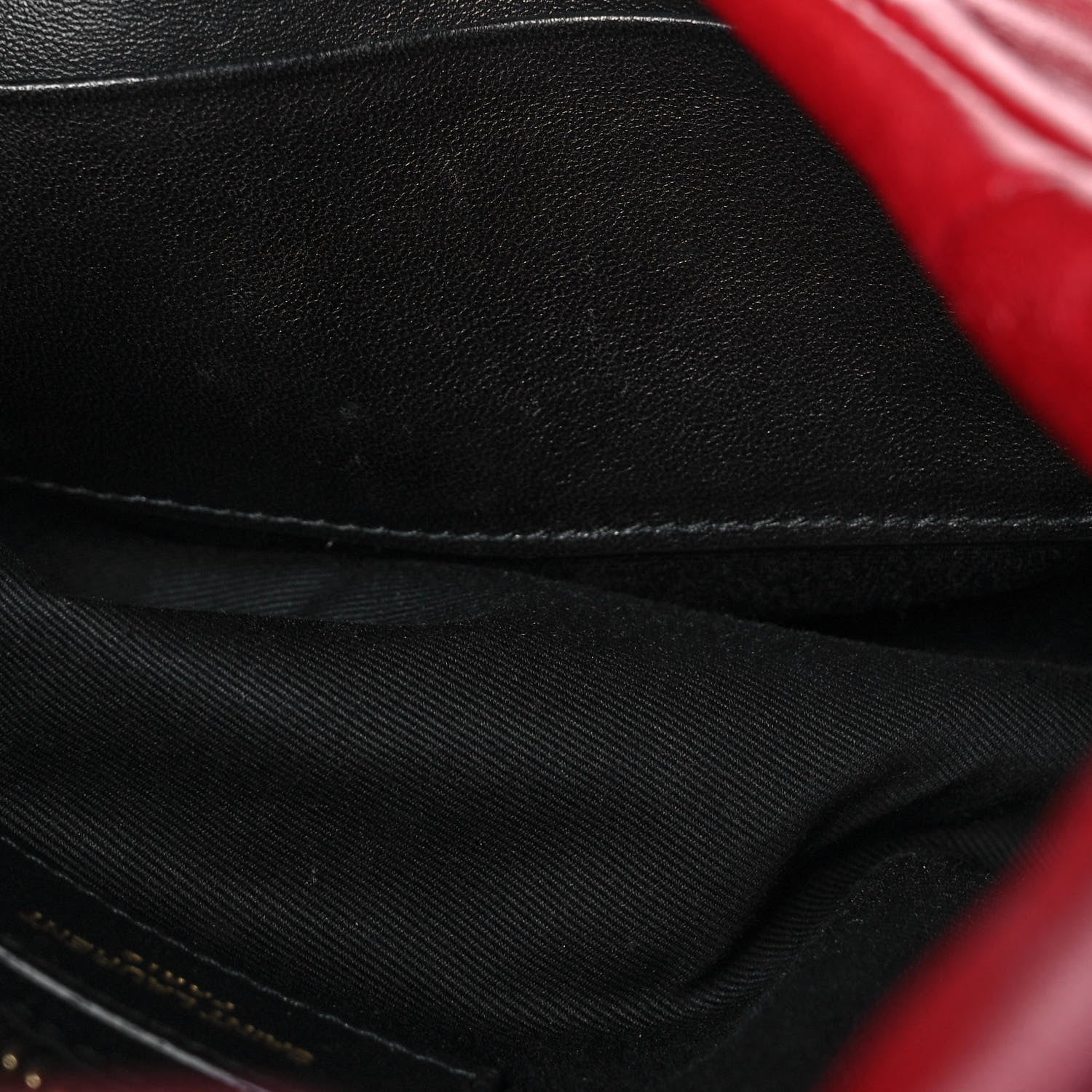 Saint Laurent Lambskin Quilted Toy Loulou Puffer Monogram Chain Satchel Red 11 of 14