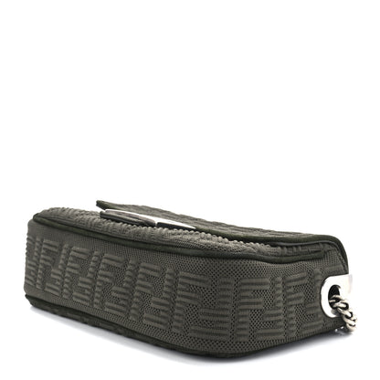 Fendi Technical Fabric FF Midi Chain Baguette Oliva 9 of 11