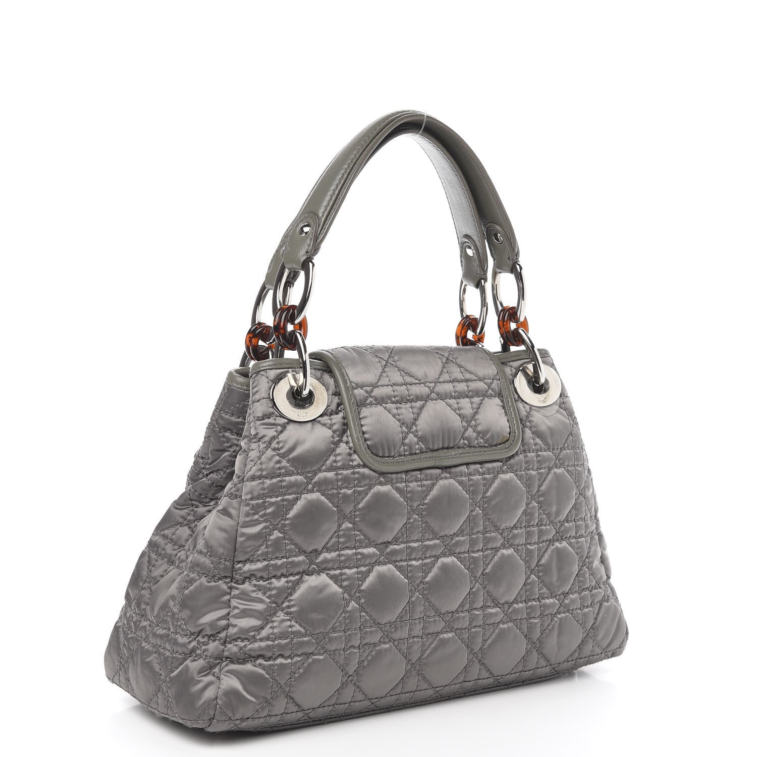 Christian Dior Nylon Cannage Medium Charming Lock Grey 3 of 10